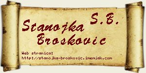 Stanojka Brošković vizit kartica
